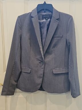 Metaphor Women's Charcoal Gray Single-Button Blazer
